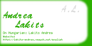 andrea lakits business card